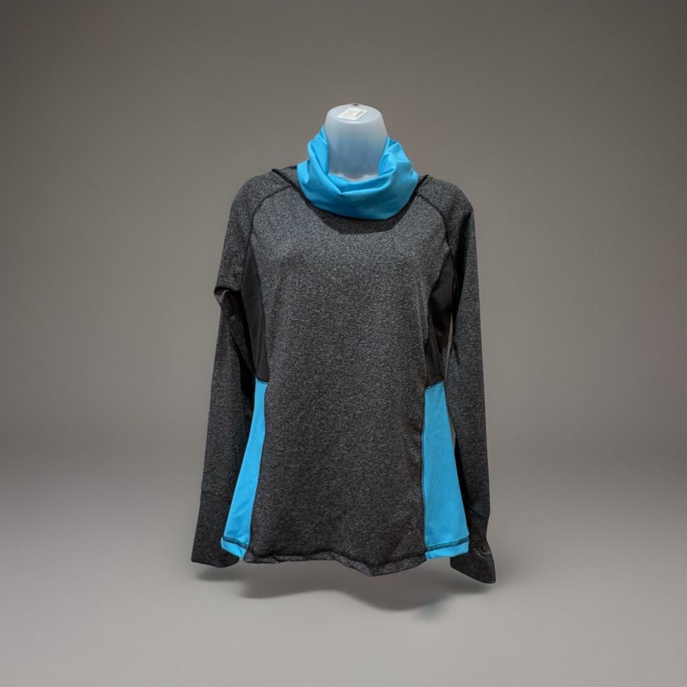 Special One International Women Black Blue Cowl Neck Athletic Size Medium Top
